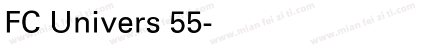 FC Univers 55字体转换